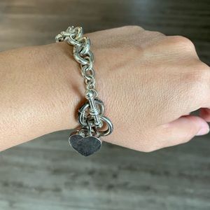 Heart chain link bracelet